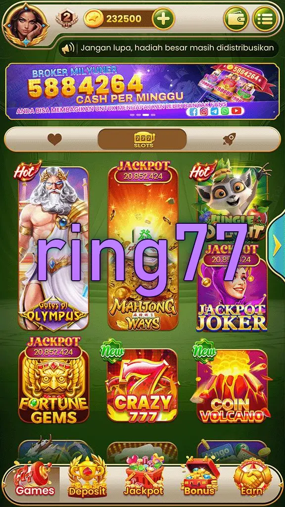 ring77 Masuk